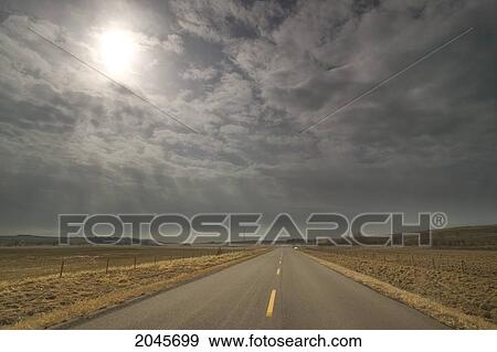 Horse Creek Road Near Cochrane, Alberta Canada. View Large Photo Image Stock Photo - Horse Creek Road Near Cochrane, Alberta Canada.. Fotosearch