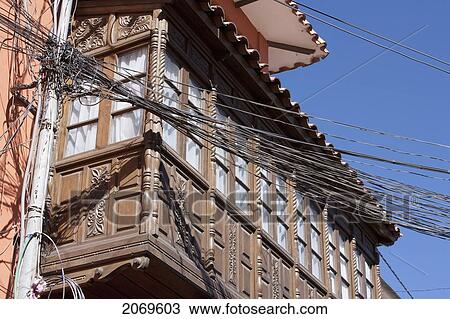 House With An Enclosed Balcony, Potos View Large Photo Image Stock Image - House With An Enclosed Balcony, Potos. Fotosearch
