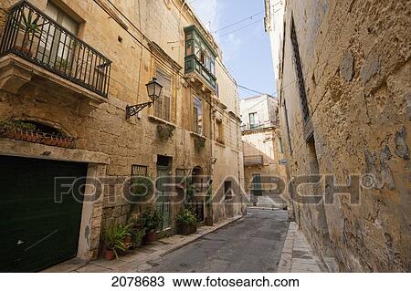 House With An Enclosed Balcony, Vittoriosa (Birgu), Malta View Large Photo Image Stock Image - House With An Enclosed Balcony, Vittoriosa (Birgu), Malta. Fotosearch