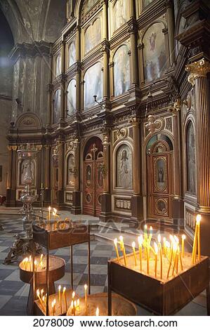 Stock Photo - Iconostasis Of The Church Of St. Nicholas, Kotor, Monte. Fotosearch