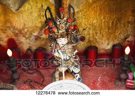 Stock Photo - Images of a guardian in the Xiaonan City God Temple; Tainan, Taiwan. Fotosearch