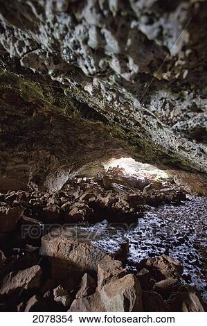 Inside Of The Cavern Of Ana Te Pahu, Rapa Nui (Easter Island), Chile View Large Photo Image Picture - Inside Of The Cavern Of Ana Te Pahu, Rapa Nui (Easter Island), Chile. Fotosearch