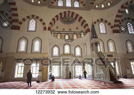 Interior of Ertogrul Ghazi mosque; Ashgabat, Turkmenistan View Large Photo Image Stock Image - Interior of Ertogrul Ghazi mosque; Ashgabat, Turkmenistan. Fotosearch
