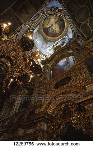 Stock Photography - Interior of Gate Church of the Trinity at the Pecherska Lavra (Caves Monastery); Kiev, Ukraine. Fotosearch