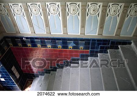 Stock Image - Interior Of The Art Nouveau Building Designed By Mikhail Eisenstein On 2 Alberta Street, Riga, Latvia. Fotosearch