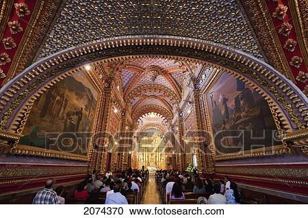 Stock Image - Interior Of The Guadalupe Sanctuary, Morelia, Michoac. Fotosearch