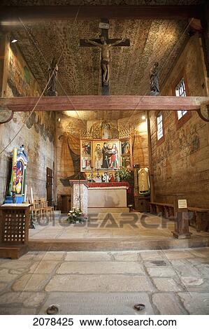 Interior Of The Wooden Church Of St. Leonard, Lipnica Murowana, Malopolska, Poland View Large Photo Image Stock Photography - Interior Of The Wooden Church Of St. Leonard, Lipnica Murowana, Malopolska, Poland. Fotosearch