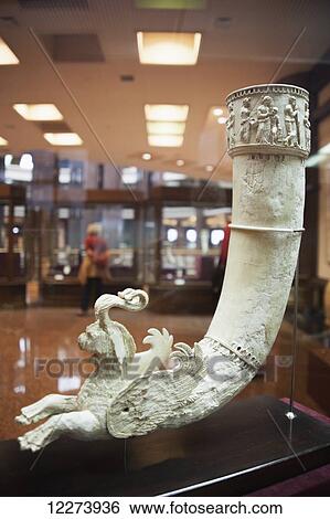 Ivory rhyton drinking vessel, 2nd Century BC, Old Nisa, National Archaeological museum; Ashgabat, Turkmenistan View Large Photo Image Stock Photograph - Ivory rhyton drinking vessel, 2nd Century BC, Old Nisa, National Archaeological museum; Ashgabat, Turkmenistan. Fotosearch