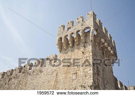 Kamerlengo Fortress In Trogir, Split-Dalmatia, Croatia View Large Photo Image Stock Image - Kamerlengo Fortress In Trogir, Split-Dalmatia, Croatia. Fotosearch