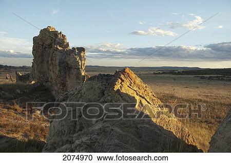Stock Image - La Fenetre D'isalo Rock Formation, Isalo National Park, Fianarantsoa Province, Madagascar. Fotosearch