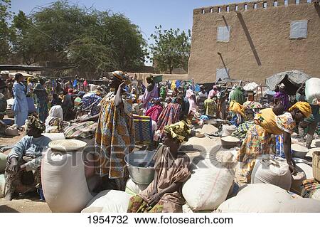 Large group of people at Monday Market in Djenne, Mali View Large Photo Image Stock Image - Large group of people at Monday Market in Djenne, Mali. Fotosearch