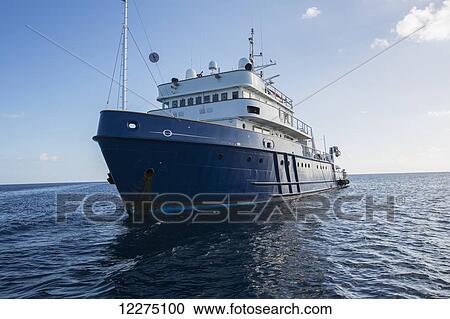 Stock Image - Large sports fishing boat; Tahiti. Fotosearch