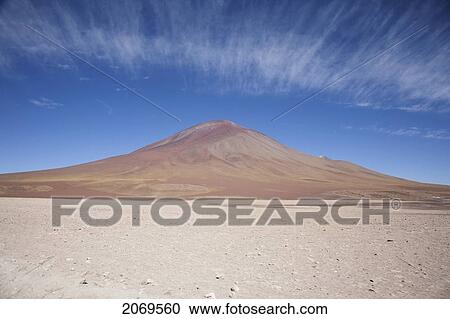Stock Image - Licancabur Volcano, Eduardo Avaroa National Park, Potosi Department, Bolivia. Fotosearch