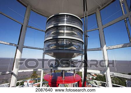 Stock Image - Lighthouse, Colonia, Uruguay. Fotosearch