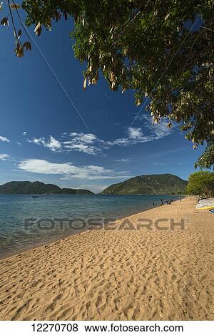 Stock Photo - Looking along Cape Maclear, Lake Malawi; Malawi. Fotosearch