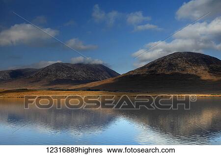 Stock Photograph - Lough Shindilla in Connemara region; County Galway, Ireland. Fotosearch