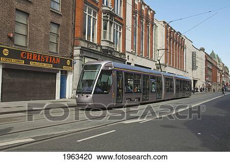 Stock Image - Luas Light Rail, Dublin, Ireland. Fotosearch