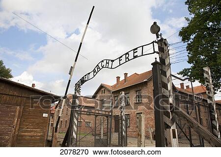 Main Gate With The 'arbeit Macht Frei' Slogan Over It, Auschwitz Concentration Camp, Oswiecim, Malopolska, Poland View Large Photo Image Stock Image - Main Gate With The 'arbeit Macht Frei' Slogan Over It, Auschwitz Concentration Camp, Oswiecim, Malopolska, Poland. Fotosearch