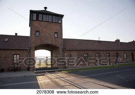Main Guard House (Gate Of Death) At Sunset, Auschwitz-Birkenau Concentration Camp, Oswiecim, Malopolska, Poland View Large Photo Image Stock Photo - Main Guard House (Gate Of Death) At Sunset, Auschwitz-Birkenau Concentration Camp, Oswiecim, Malopolska, Poland. Fotosearch