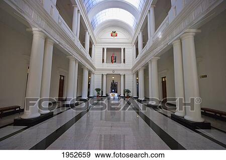 Stock Photo - Main Hall Of The Corte Suprema De Justicia (Supreme Court), Sucre, Chuquisaca Department, Bolivia. Fotosearch