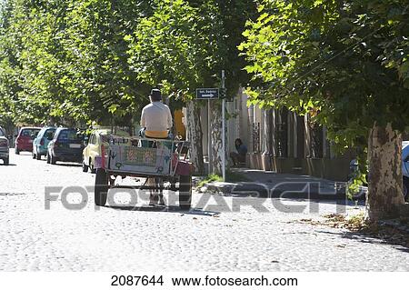 Man In A Horse Cart, Colonia, Uruguay View Large Photo Image Picture - Man In A Horse Cart, Colonia, Uruguay. Fotosearch