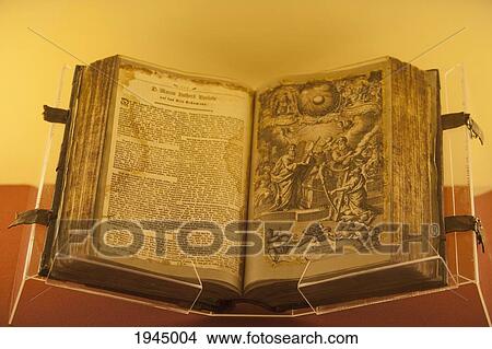 Picture - Martin Luther Bible On Display At The National Museum 'casa Del Virrey Liniers' Housed In The Former Residence Of The Estancia Alta Gracia, Provincia De Córdoba, Argentina. Fotosearch