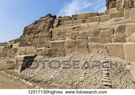 Mateo Salado archaeological excavation revealing ancient pyramids; Lima, Peru View Large Photo Image Stock Photograph - Mateo Salado archaeological excavation revealing ancient pyramids; Lima, Peru. Fotosearch