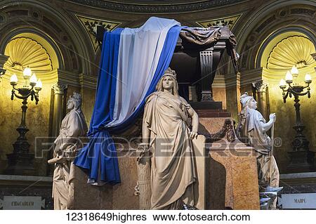 Stock Photograph - Mausoleum of General Jose de San Martin in Catedral Metropolitana; Buenos Aires, Argentina. Fotosearch