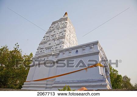 Stock Image - Mayadevi Shrine, Mahabodi Temple, Bodhgaya, Bihar, India. Fotosearch
