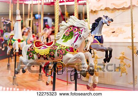 Merry-go-round horse carousel; British Columbia, Canada View Large Photo Image Stock Image - Merry-go-round horse carousel; British Columbia, Canada. Fotosearch