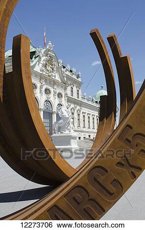 Metal arches installation outside the Lower Belvedere Palace; Vienna, Italy View Large Photo Image Stock Photograph - Metal arches installation outside the Lower Belvedere Palace; Vienna, Italy. Fotosearch