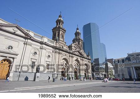Stock Image - Metropolitan Cathedral, Santiago, Metropolitan Region, Chile. Fotosearch
