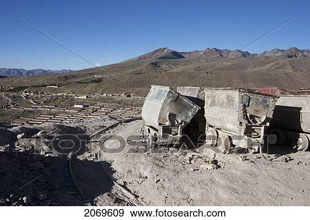 Stock Photo - Mining Cars, Cerro Rico De Potos. Fotosearch