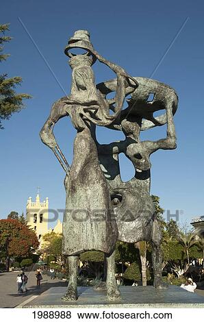 Stock Photo - Modern Sculpture Of Women, Comitan, Chiapas, Mexico. Fotosearch