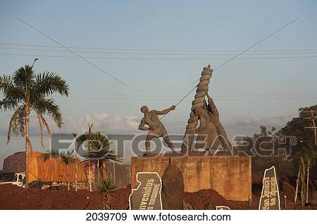 Stock Photo - Monument To Jesuit Missionaries, San Ignacio De Velasco, Santa Cruz Department, Bolivia. Fotosearch