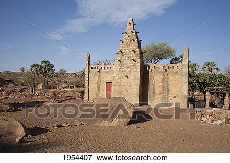 Stock Photo - Mosque, Sangha, Mali. Fotosearch