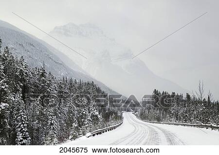 Mount Kerkeslin And The Icefields Parkway, Jasper National Park, Alberta Canada. View Large Photo Image Stock Photography - Mount Kerkeslin And The Icefields Parkway, Jasper National Park, Alberta Canada.. Fotosearch