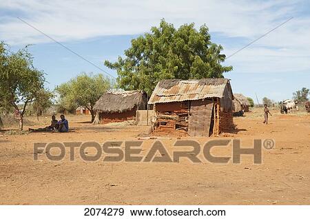 Mud House In An-Za Mpirahalahy, Toliara Province, Madagascar View Large Photo Image Stock Photo - Mud House In An-Za Mpirahalahy, Toliara Province, Madagascar. Fotosearch