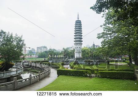 Stock Photography - Nan Pu Tuo Temple's garden; Xiamen, Fujian Province, China. Fotosearch