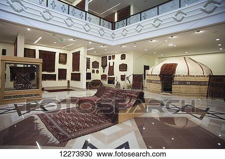 Stock Image - National carpet museum; Ashgabat, Turkmenistan. Fotosearch