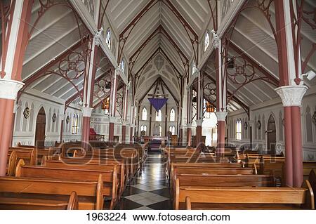 Picture - Nave Of The San Marcos Church, Designed By Gustave Eiffel, Arica, Arica And Parinacota Region, Chile. Fotosearch