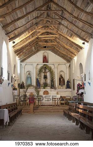 Nave With A Cactus Wood Ceiling Of The San Francisco De Chiu Chiu Church, Antofagasta Region, Chile View Large Photo Image Stock Image - Nave With A Cactus Wood Ceiling Of The San Francisco De Chiu Chiu Church, Antofagasta Region, Chile. Fotosearch