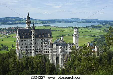 Stock Photo - Neuschwanstein Castle near Fussen; Bavaria, Germany. Fotosearch