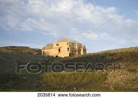 Picture - New Luxury House Construction, Abbotsford, British Columbia. Fotosearch