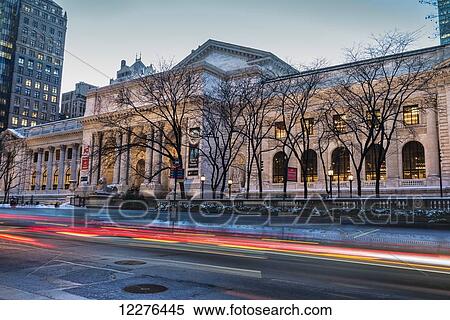New York Public Library at twilight; New York City, New York, United States of America View Large Photo Image Stock Photography - New York Public Library at twilight; New York City, New York, United States of America. Fotosearch