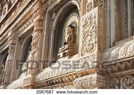 Niches With Buddha Statues At The Mahabodi Temple, Bodhgaya, Bihar, India View Large Photo Image Stock Photo - Niches With Buddha Statues At The Mahabodi Temple, Bodhgaya, Bihar, India. Fotosearch