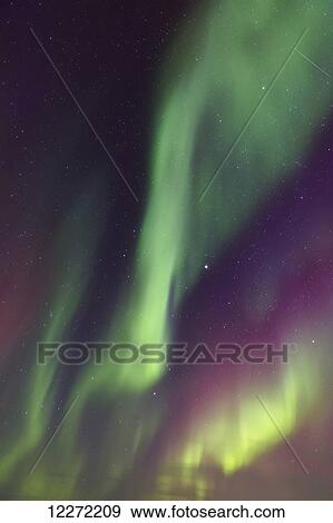 Stock Photo - Northern Lights above Barrow, Arctic Alaska, Winter. Fotosearch
