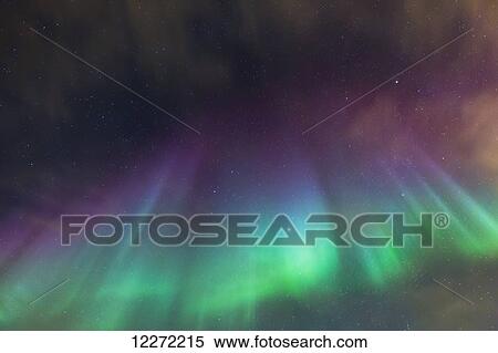 Stock Photography - Northern Lights above Barrow, Arctic Alaska, Winter. Fotosearch