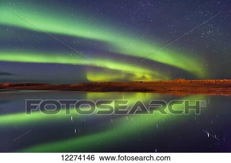 Northern Lights reflected over the Noatak River on a clear night, Noatak, Arctic Alaska, USA, Fall View Large Photo Image Stock Photograph - Northern Lights reflected over the Noatak River on a clear night, Noatak, Arctic Alaska, USA, Fall. Fotosearch