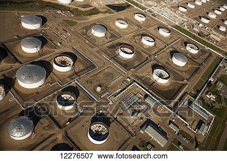 Oil refinery from the air; Edmonton, Alberta, Canada View Large Photo Image Stock Photo - Oil refinery from the air; Edmonton, Alberta, Canada. Fotosearch